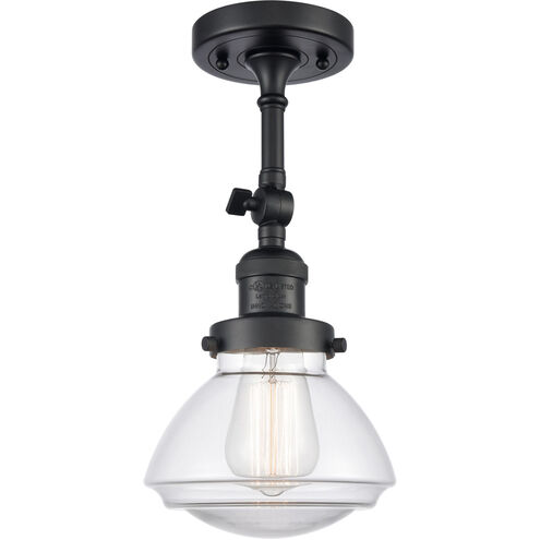 Franklin Restoration Olean LED 7 inch Matte Black Sconce Wall Light in Clear Glass, Franklin Restoration