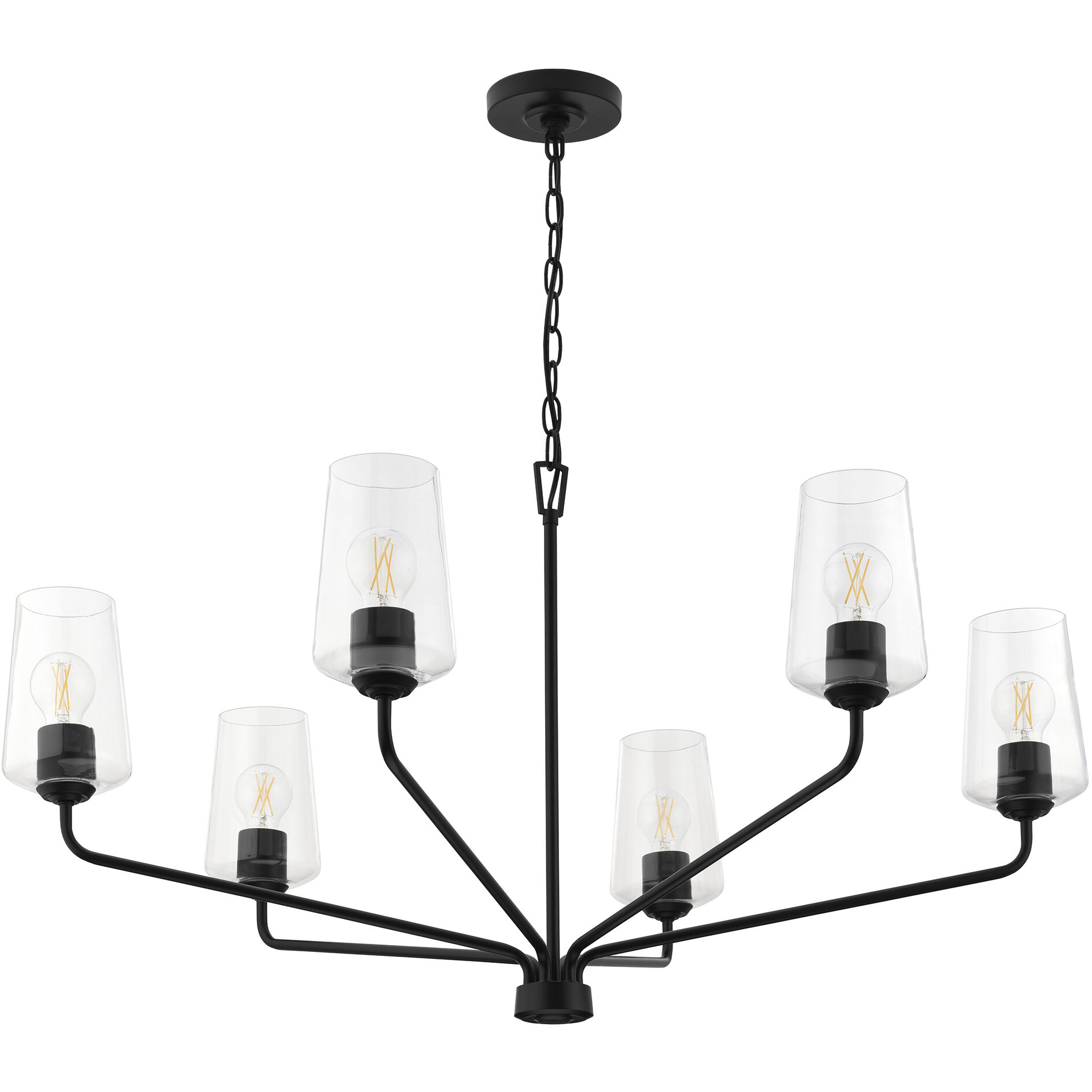 Celino 6 Light 40 inch Black Large Chandelier Ceiling Light