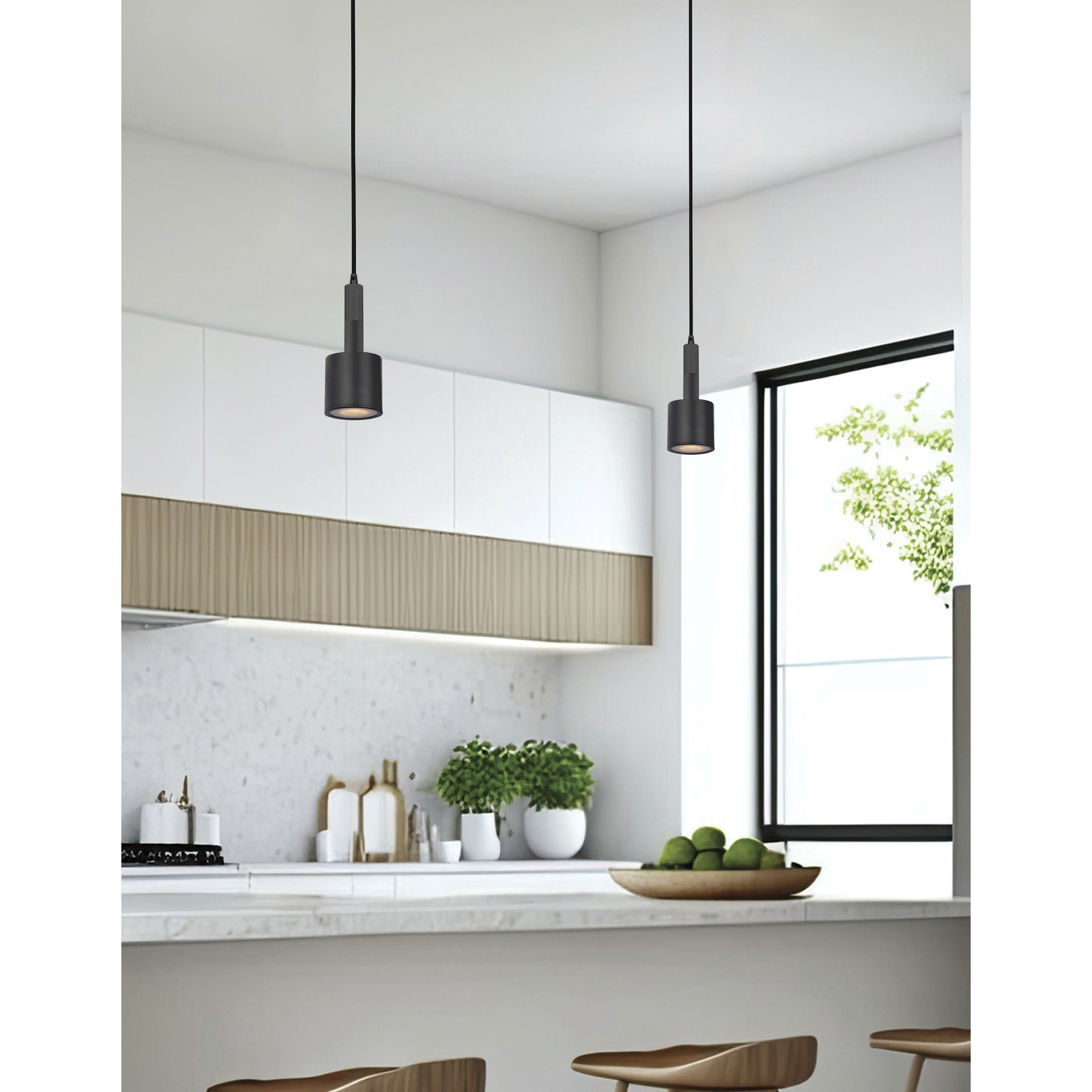 Rhoswen 1 Light 3.5 inch Matte Black Single Drop Pendant Ceiling Light