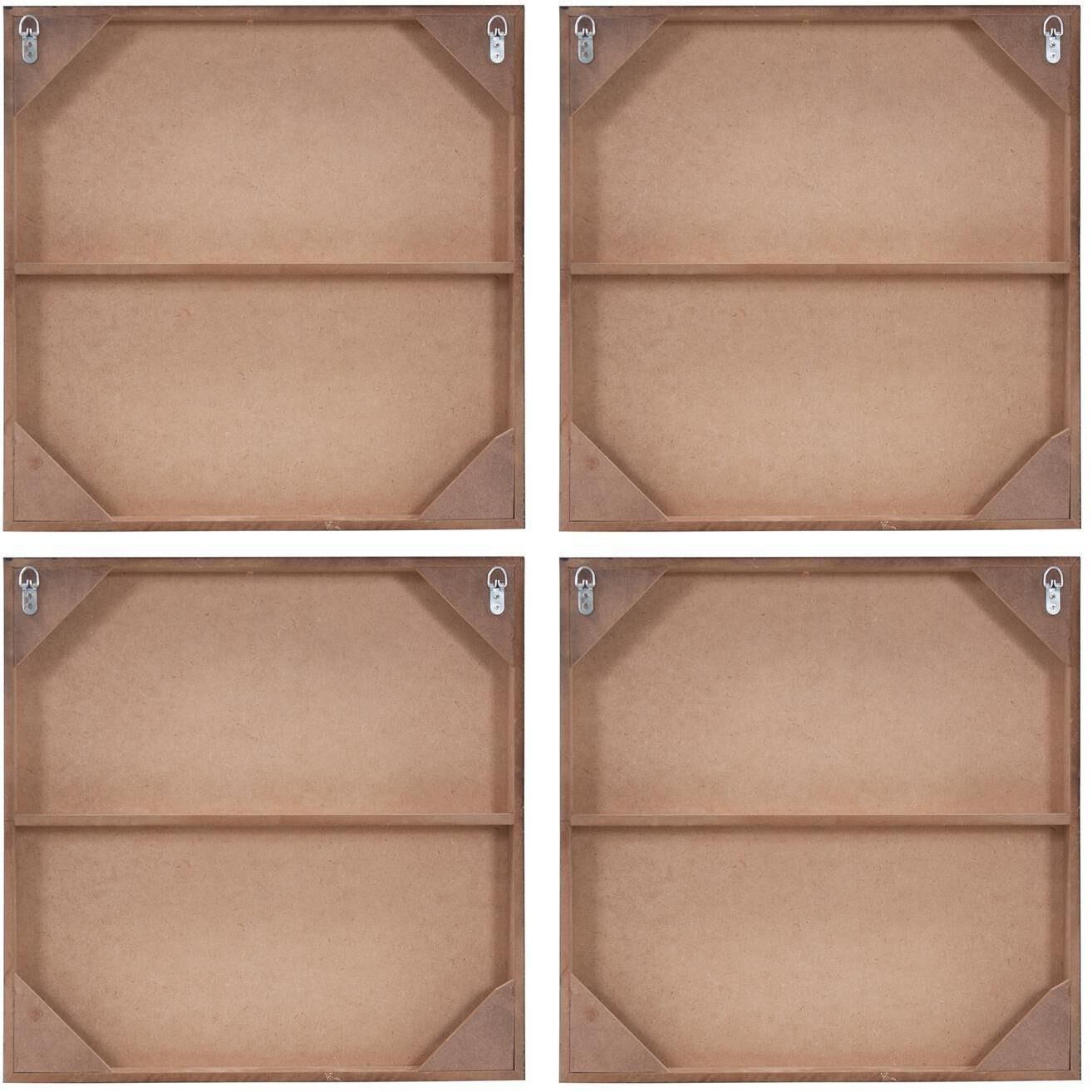 Spectra 23.5 X 2.75 inch Antiqued Silver Mirrors, Set of 4