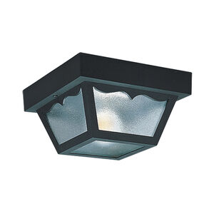 Outdoor Ceiling 2 Light 10.25 inch Black Outdoor Ceiling Flush Mount 