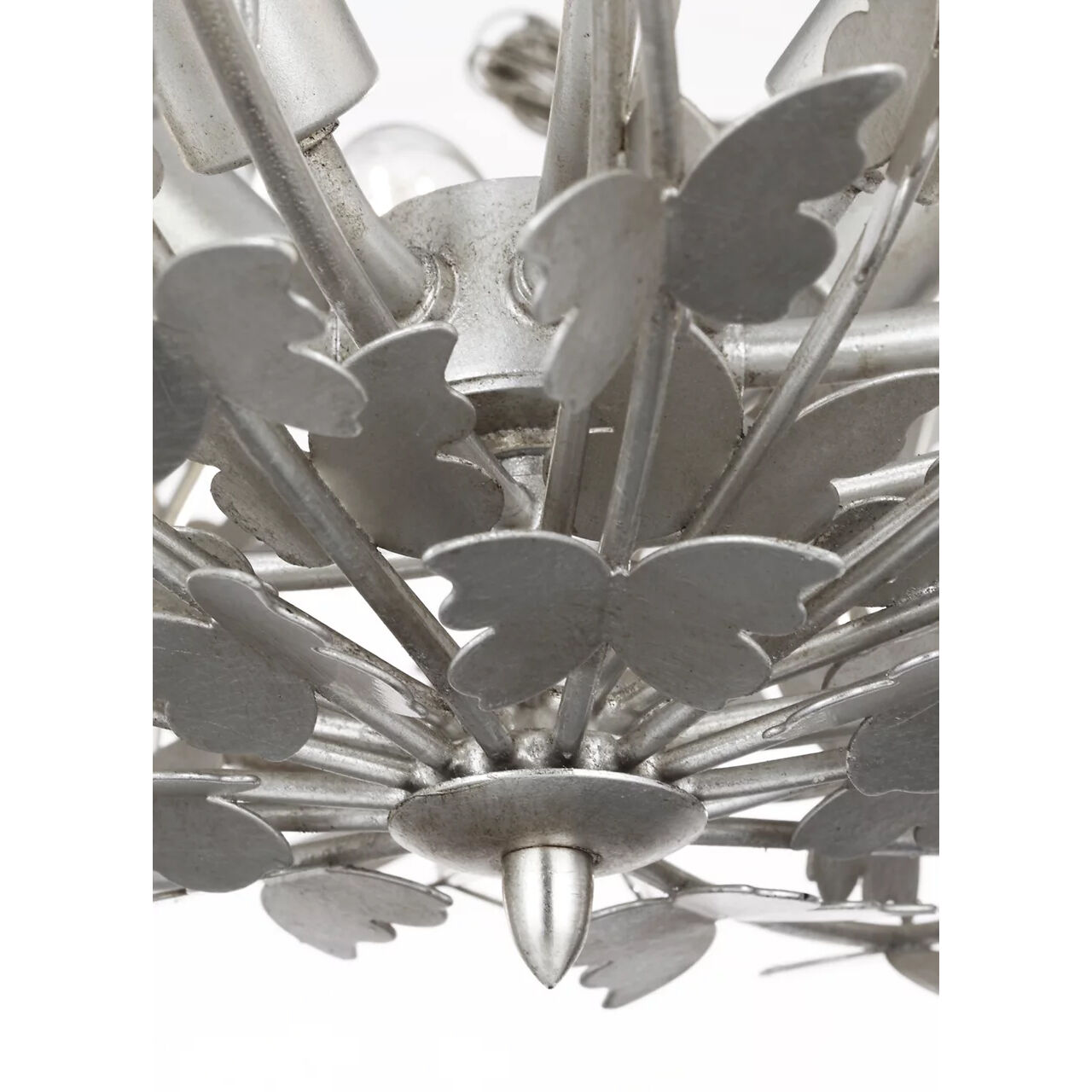 Julie Neill Farfalle LED 29.25 inch Burnished Silver Leaf Basket Chandelier Ceiling Light