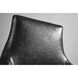 Kendrick Black Distressed PU Leather and Brushed Steel Accent Chair 