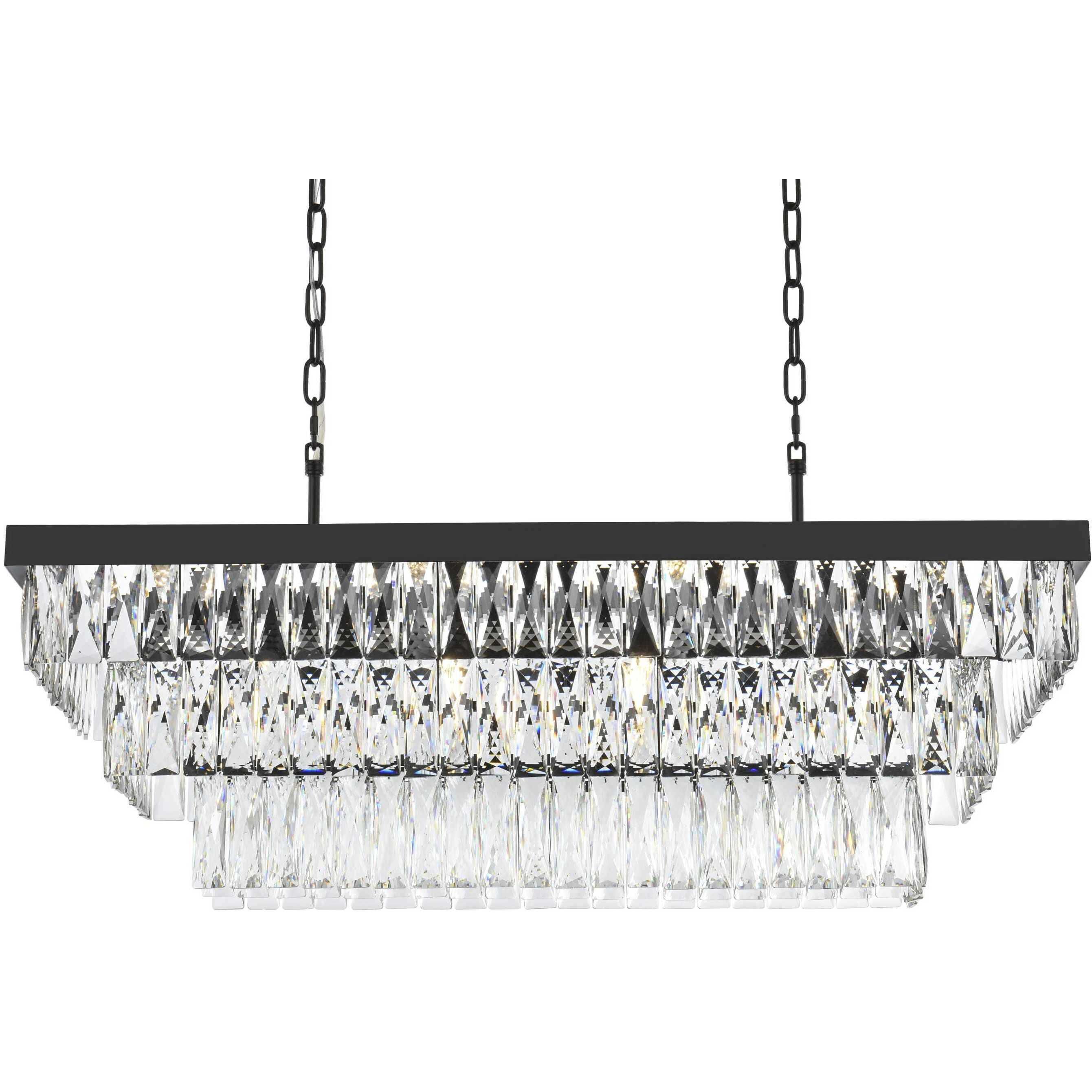 Josephine 12 Light 16 inch Black Chandelier Ceiling Light