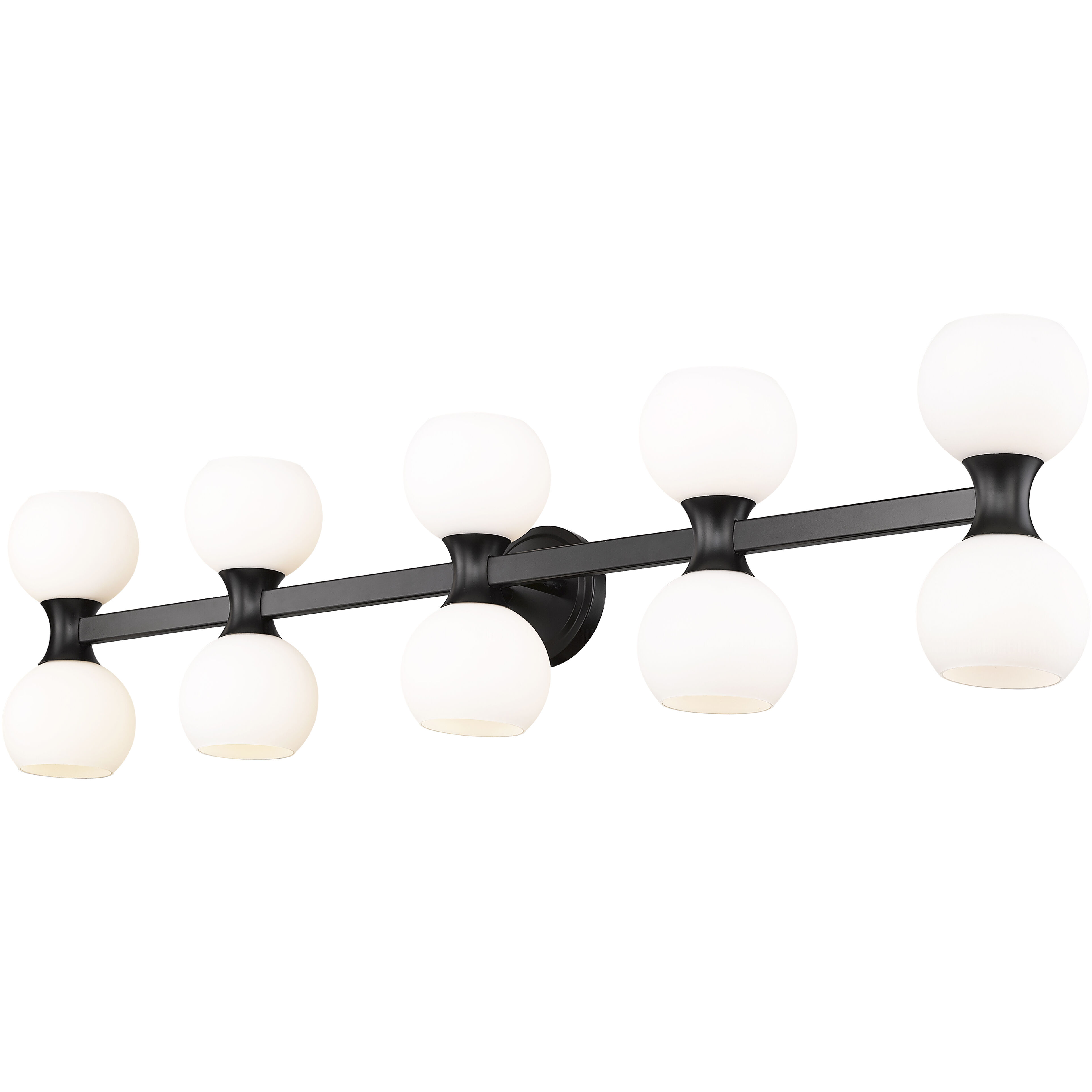 Artemis 10 Light 45 inch Matte Black Vanity Wall Light