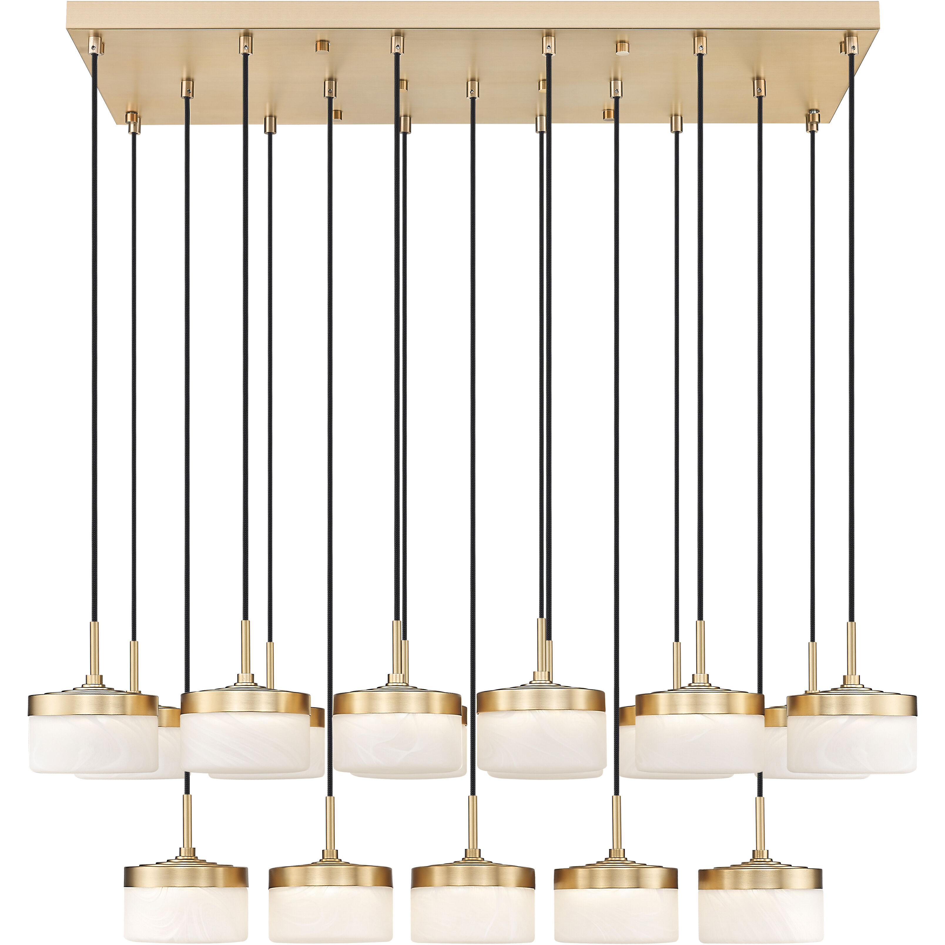 Renaud LED 46.75 inch Modern Gold Linear Chandelier Ceiling Light