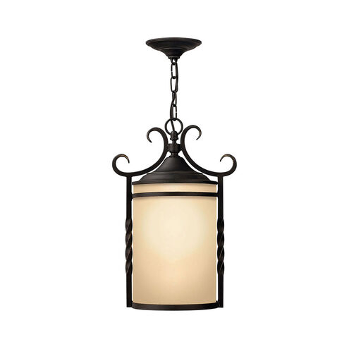 Casa 1 Light 12 inch Olde Black Outdoor Hanging Lantern