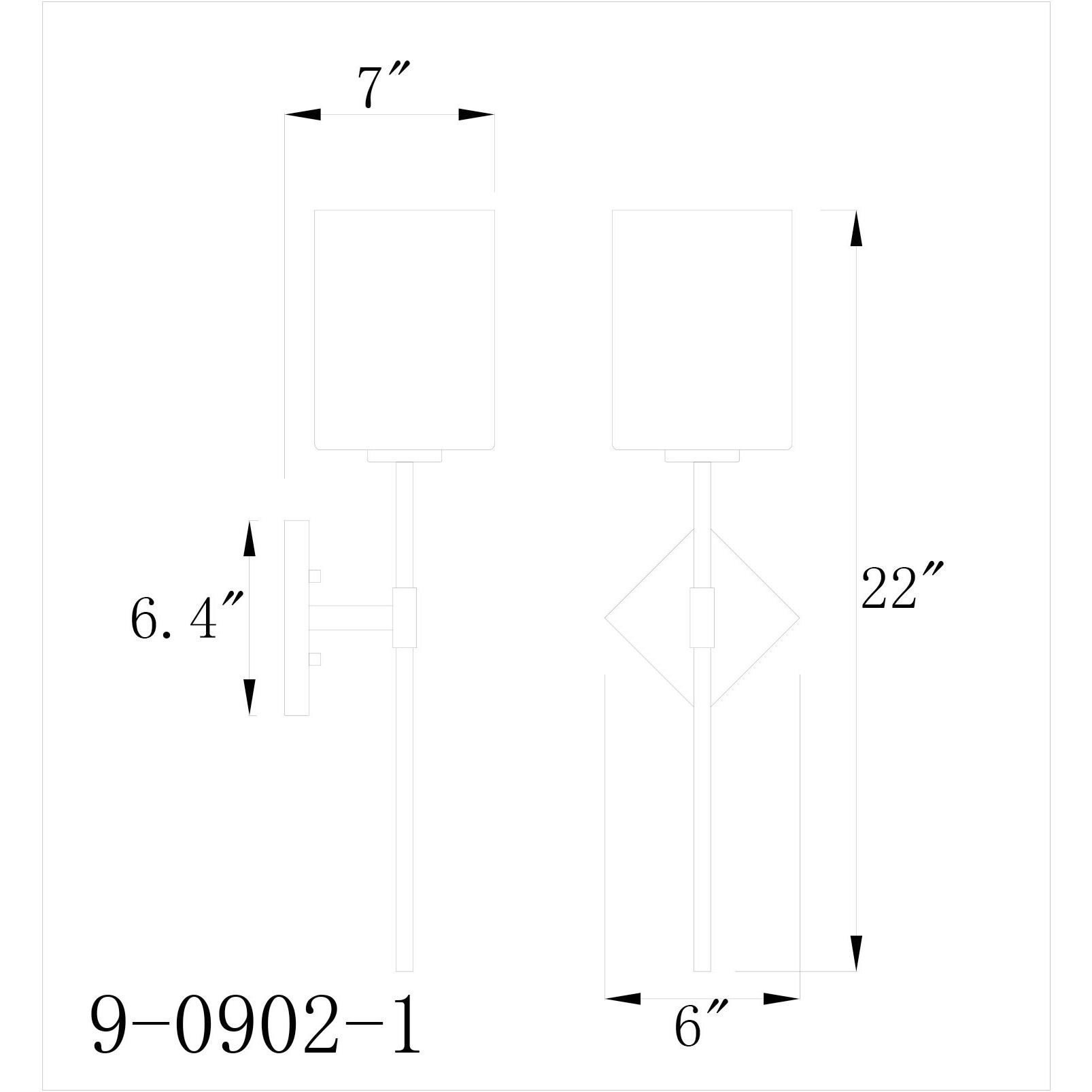 Destin 1 Light 6 inch Polished Nickel Wall Sconce Wall Light, Essentials