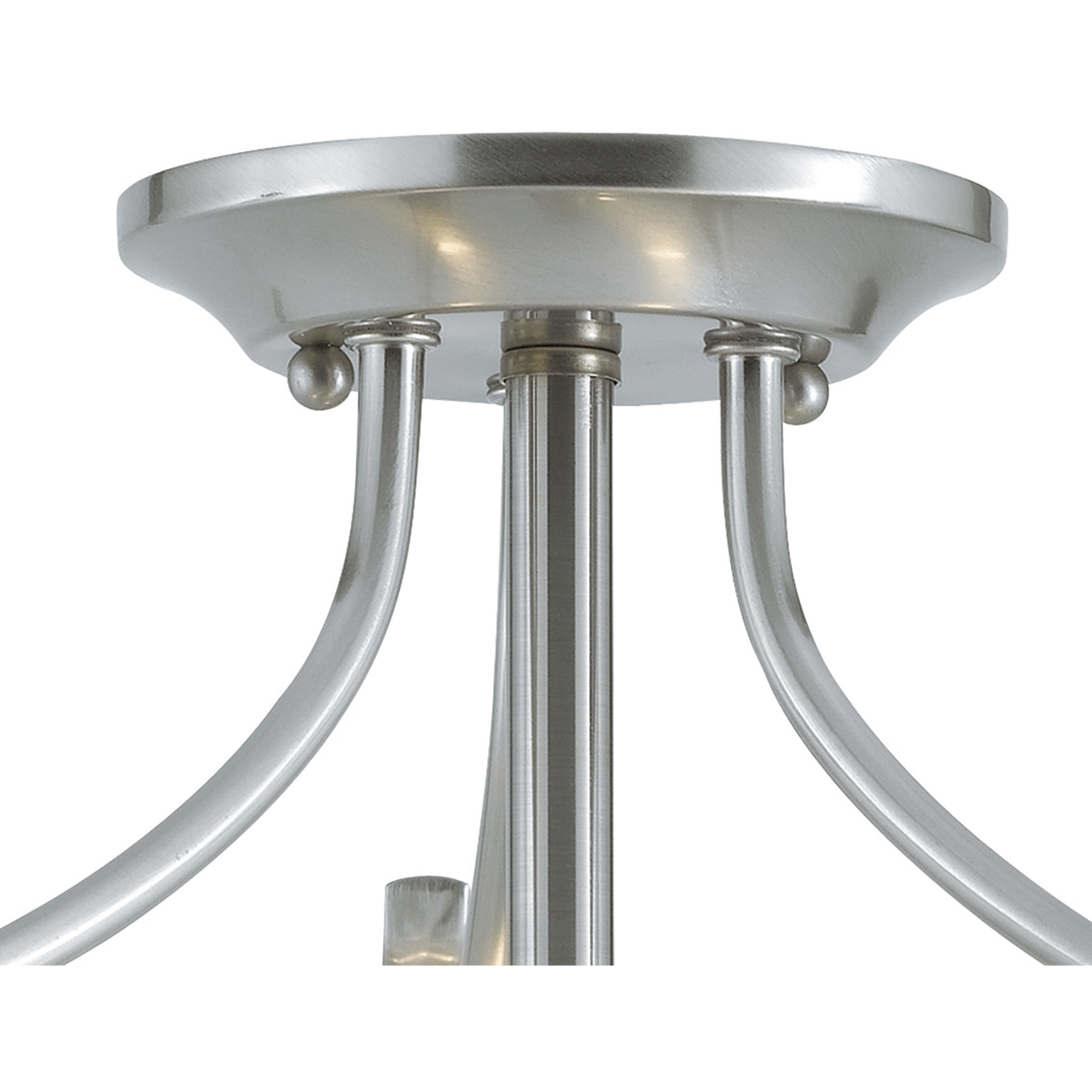 Elipse 3 Light 19 inch Brushed Nickel Semi Flush Mount Ceiling Light