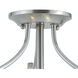 Elipse 3 Light 19 inch Brushed Nickel Semi Flush Mount Ceiling Light