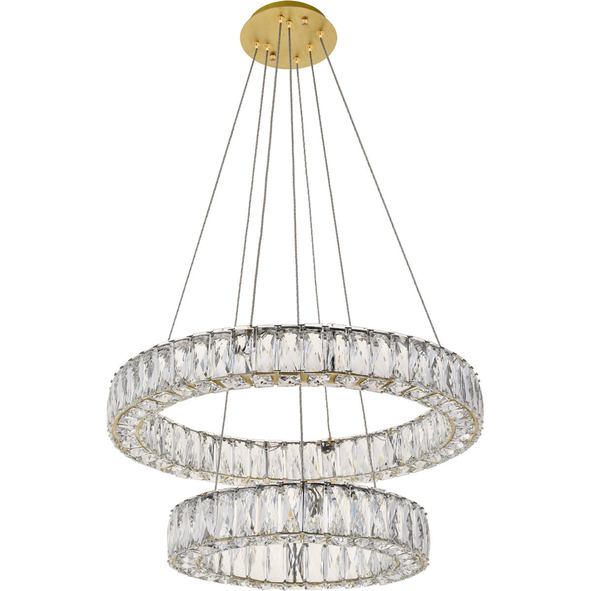 Monroe LED 24 inch Gold Pendant Ceiling Light