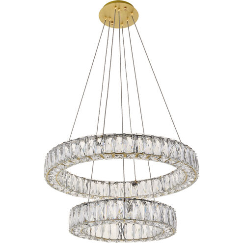 Monroe LED 24 inch Gold Pendant Ceiling Light