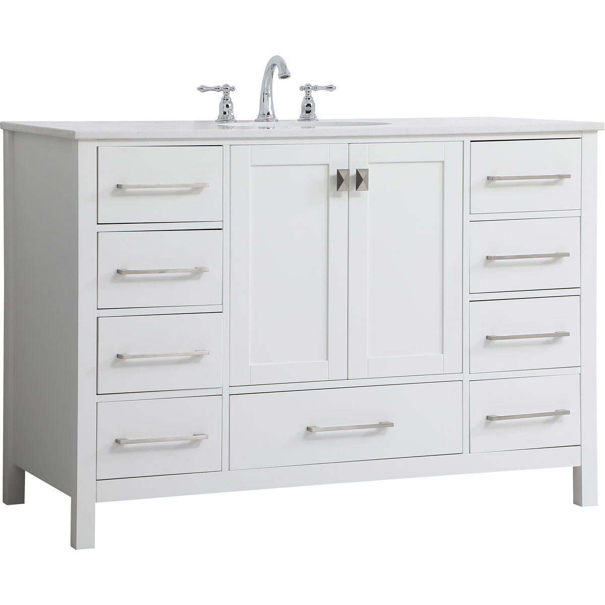 Irene 48 X 22 X 34 inch White Vanity Sink Set