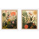 Botanical Embrace Green and Orange and Multi and Red Framed Art, Propac