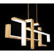 Jackal LED 7.75 inch Aged Brass Chandelier Ceiling Light