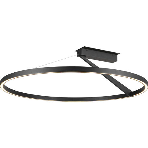 Roda LED 31.5 inch Black Semi-Flush Mount Ceiling Light