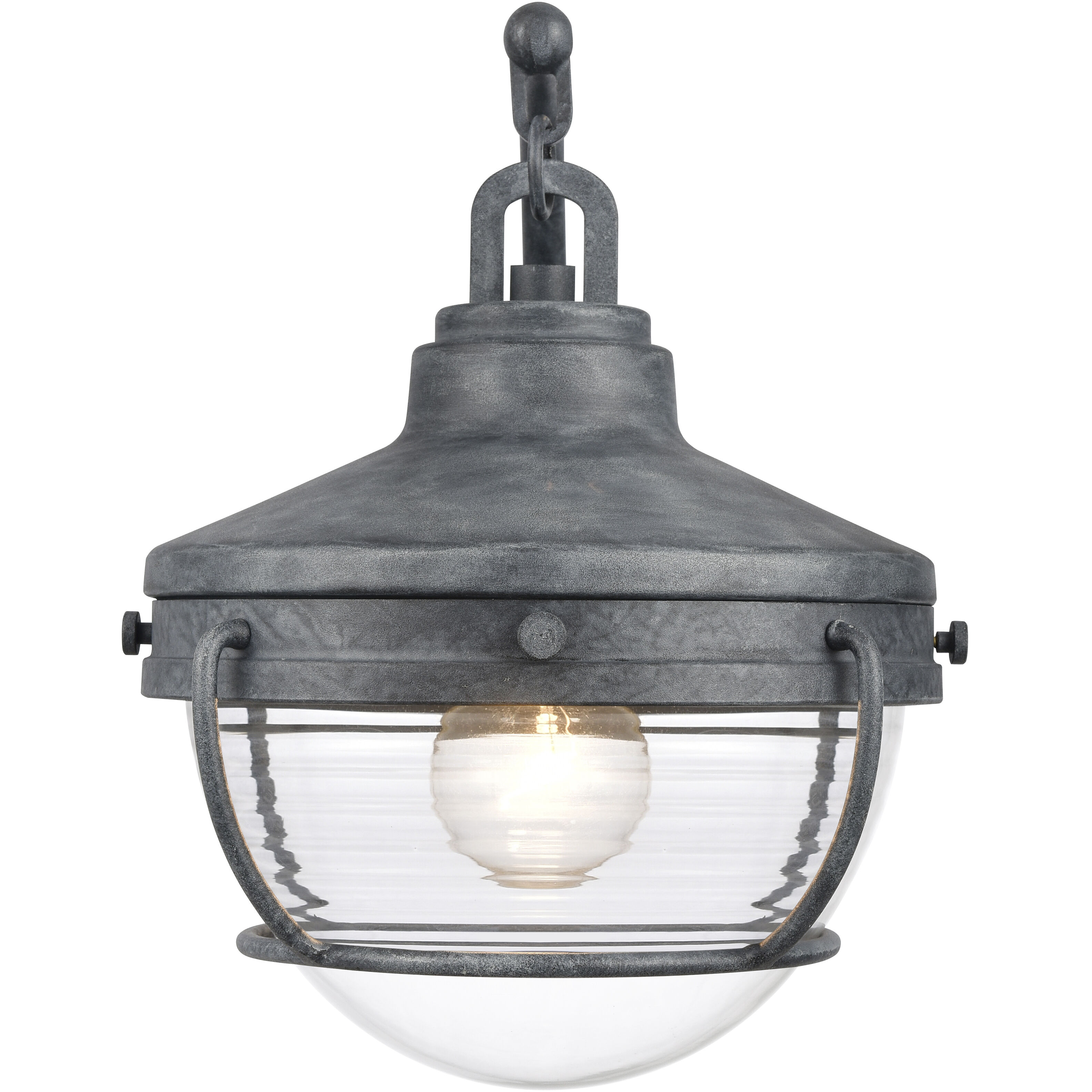 Eastport 1 Light 12 inch Aged Zinc Outdoor Post Light