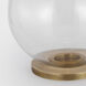 Paloma Contreras Vosges 33 inch 15.00 watt Clear Glass and Hand-Rubbed Antique Brass Table Lamp Portable Light, Large