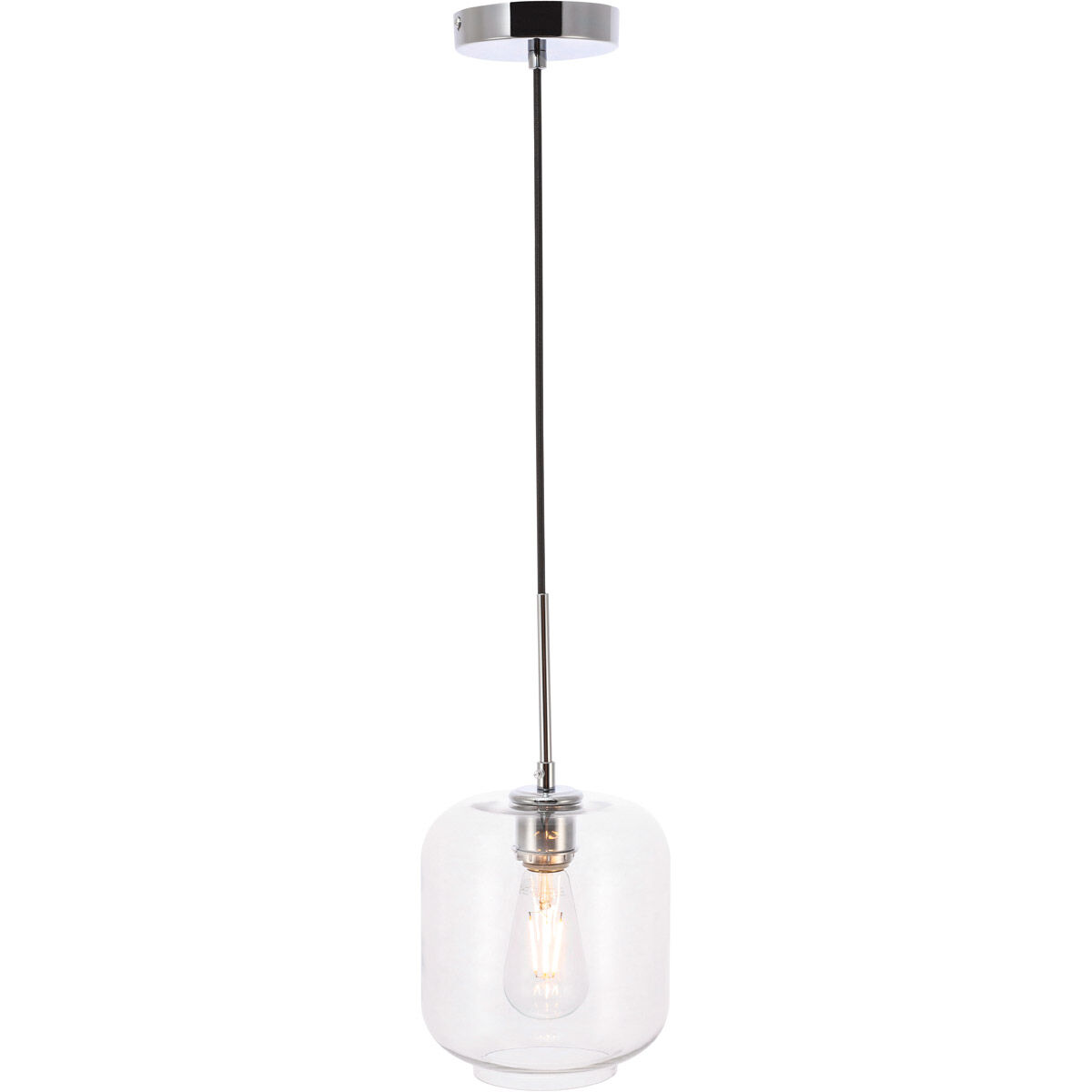 Collier 1 Light 7.3 inch Chrome Pendant Ceiling Light