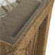 Hutch 70 X 18 inch Natural Seagrass / Tempered Glass Console Table