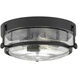 Harper 3 Light 15.75 inch Black Indoor Flush Mount Ceiling Light