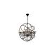 Canada 6 Light 24 inch Black Chandelier Ceiling Light