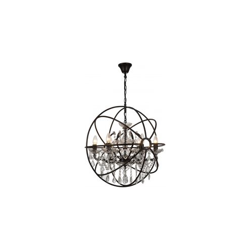 Canada 6 Light 24 inch Black Chandelier Ceiling Light