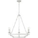 C&M by Chapman & Myers Brighton 6 Light 32 inch Aged Pewter Chandelier Ceiling Light in Standard