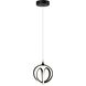 Rose LED 7.5 inch Black Pendant Ceiling Light