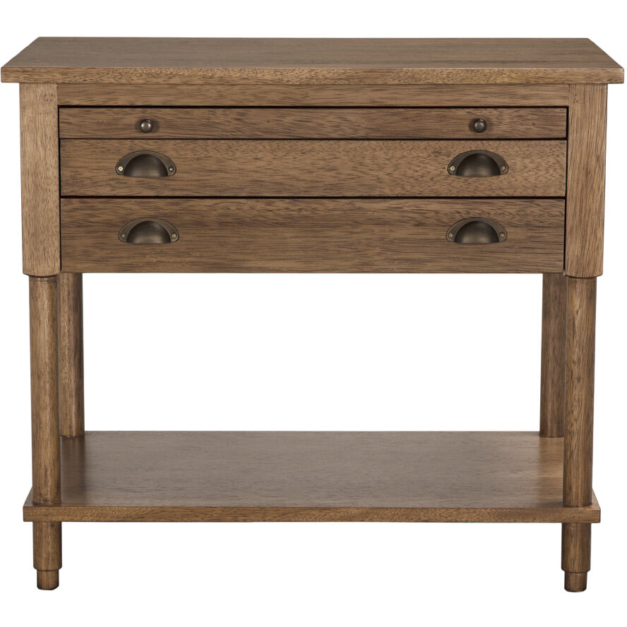 Artemio 32 X 28 inch Dark Walnut Side Table