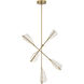 Mulberry 37 inch Black and Light Guide Chandelier Ceiling Light