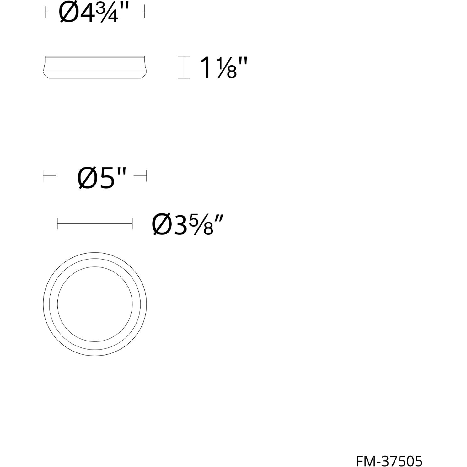 Parthenon LED 5 inch White Flush Mount Ceiling Light in 3500K, dweLED