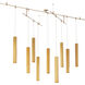 Sean Lavin Blok LED Aged Brass Chandelier Ceiling Light