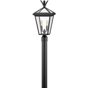 Palma LED 22 inch Black Outdoor Post Mount Lantern