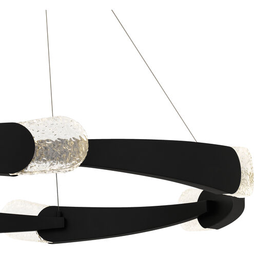 Saffron LED 34 inch Matte Black Pendant Ceiling Light