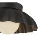 Alora Mood Soleil LED 10 inch Matte Black and Opal Glass Bath Vanity Wall Light