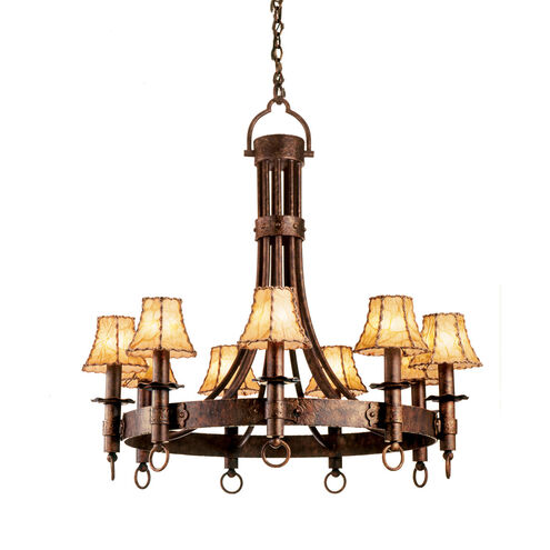 Americana 9 Light 36 inch Black Chandelier Ceiling Light