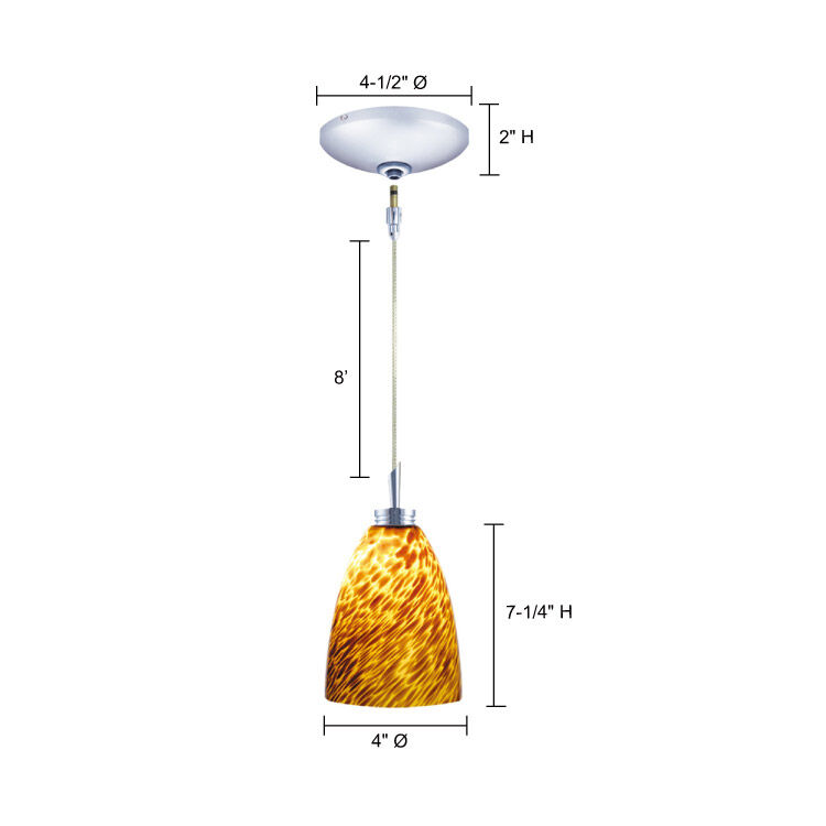 Goblet 1 Light 4 inch Chrome Mini Pendant Ceiling Light