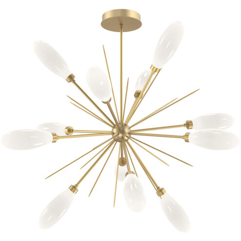 Fiori LED Gilded Brass Chandelier Ceiling Light, Starburst