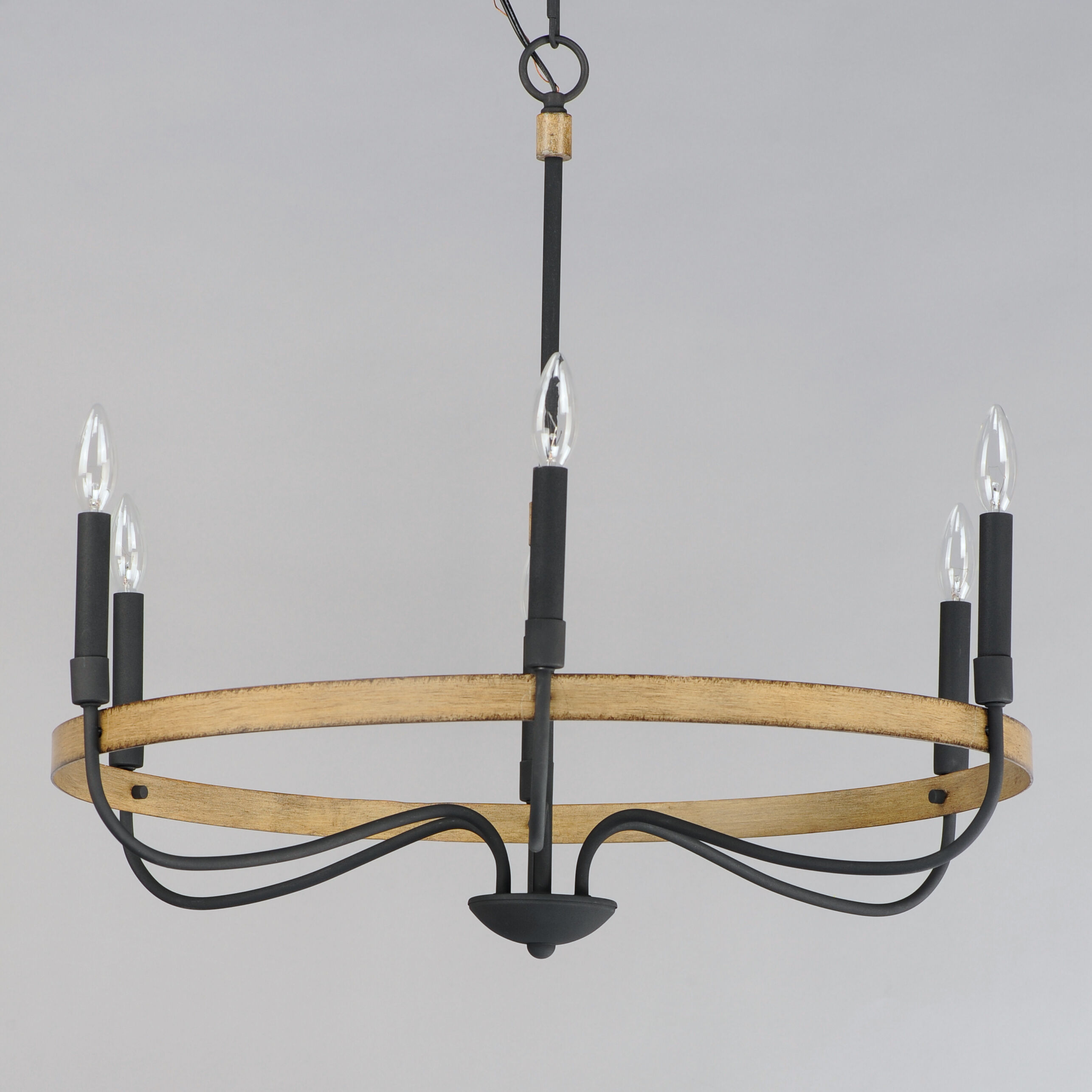Maxim 14446DWBK Franklin 6 Light 29 inch Driftwood/Black