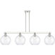 Arcadia Athens Island Light Ceiling Light in Polished Chrome, Clear