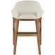 Inga 34 inch Morel Brown and Brushed Brass and Endurance Sand Counter Stool
