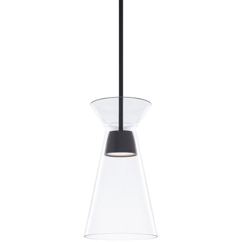 Chandra LED 8 inch Black Mini-Pendant Ceiling Light, dweLED