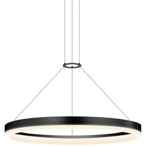 Corona LED 23.75 inch Satin Black Pendant Ceiling Light