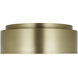 Drew & Jonathan Dartmore 2 Light 15 inch Satin Brass Flush Mount Ceiling Light, Medium