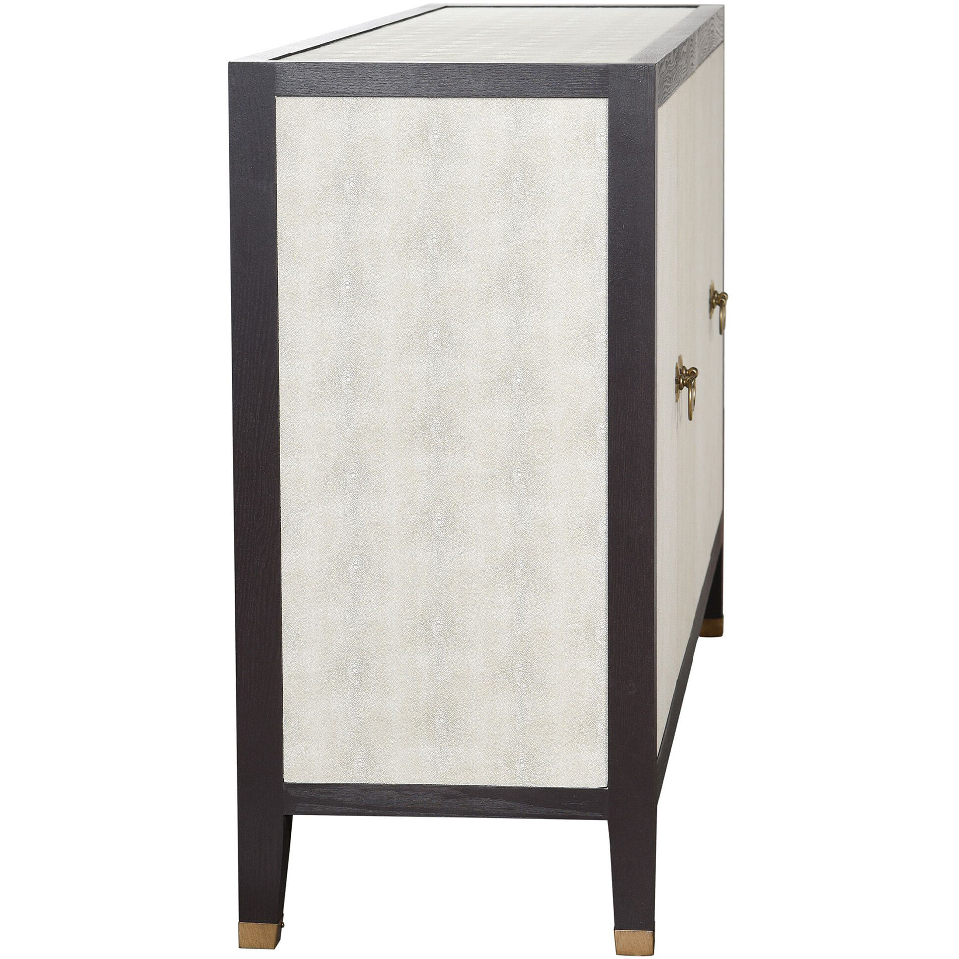 Dann Foley - Shagreen 70 inch Ivory and Gray Shagreen Sideboard