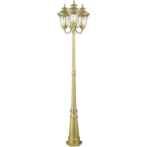 Oxford 3 Light 87 inch Soft Gold Outdoor Post Light, 3-Head