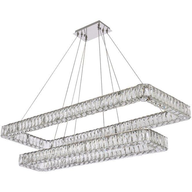 Monroe 2 Light 50 inch Chrome Pendant Ceiling Light
