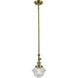 Franklin Restoration Oxford LED 7.5 inch Antique Brass Mini Pendant Ceiling Light in Seedy, Franklin Restoration
