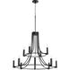 Olympus 12 Light 32 inch Noir Chandelier Ceiling Light